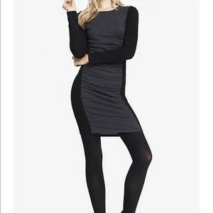 Color block express sweater dress.